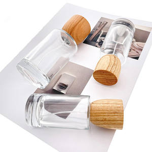 Cilindro de Perfume de Vidrio Vacío de Lujo de 50 ml y 100 ml con Tapa de Madera - Product Image 2