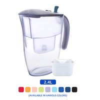 Fabrikpreis Umweltfreundlicher Kunststoff-Wasserfilter Jasper Hellgrün Inklusive 1 Filter Reduziert Kalk Chlor Geruch 2,5L Outdoor RV