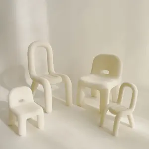 1/12 Dollhouse Accessories Mini Chair Ins Style Student Chair Children Play House Toys