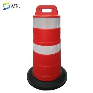 Tambour de signalisation routière haute visibilité en plastique avec bandes réfléchissantes pour la construction routière - Product Image 4