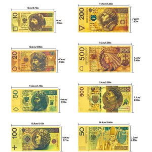 Colorful Polish Foil Plastic Pope John Paul Collection Gold Card 10 50 100 200 500 PLN Gift Banknote - Product Image 2