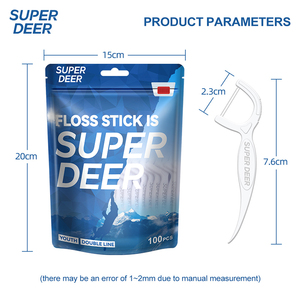 Tandflossers Tandenstoker 100 Stuks Wegwerp Mint Floss Pick Groothandel - Product Image 6