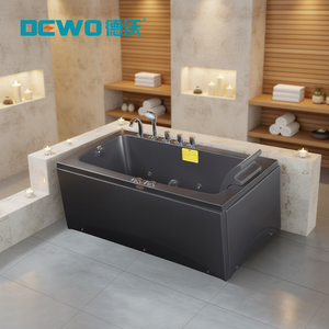 <span class=keywords><strong>Bañera</strong></span> Rectangular Independiente Negra con Hidromasaje, Ecológica, de <span class=keywords><strong>Segunda</strong></span> <span class=keywords><strong>Mano</strong></span>, para Baño, Spa, Acrílica - Product Image 1