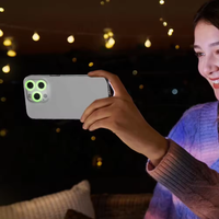 Lentille en verre de caméra lumineuse à la mode pour Iphone 15 14 Pro Max Plus Film étanche anti-rayures pour yeux d'aigle