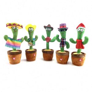 Cactus dansant répétitif, personnalisable avec chansons polonaises, cactus en peluche dansant à pousser - Product Image 1