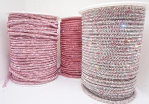 <span class=keywords><strong>Cordon</strong></span> décoratif SINRONG en forme de <span class=keywords><strong>diamant</strong></span>, multicolore, rond, en tube, 6 rangées de cristaux, pour chaussures, bricolage - Product Image 3