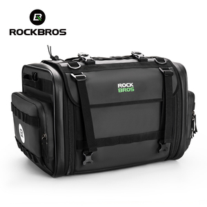 ROCKBROS Custom de grande capacidade PVC assento traseiro motocicleta bagagem saco impermeável motocicleta mochila para viagens - Product Image 2