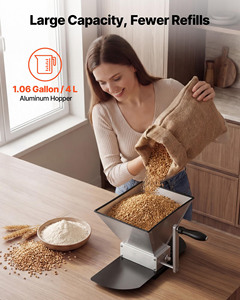 Moulin à grains manuel, broyeur de malt pour brassage maison, broyeur de blé réglable pour la fabrication de bière - avec <span class=keywords><strong>2</strong></span> rouleaux en acier inoxydable - Product Image 1