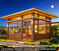 Véranda mobile de luxe en verre et aluminium pour villa, terrasse et espace extérieur – Conception sur mesure, vente en gros directe usine