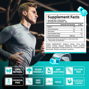 Private Label di creatina gommose creatina monoidrato caramelle morbide personalizzabili aromatizzate gommose integratori alimentari energetici - Product Image 3