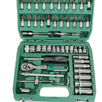 Boîte à clés combinées pour réparation automobile professionnelle, 53 pièces, matériel universel pour véhicules, clé à cliquet 72T, tournevis
