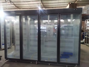 Réfrigérateur vertical de grande capacité pour supermarché, avec <span class=keywords><strong>deux</strong></span> portes vitrées, pour boissons / congélateur - Product Image 6