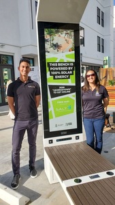 Bancs <span class=keywords><strong>de</strong></span> <span class=keywords><strong>jardin</strong></span> solaires avec panneau publicitaire - Product Image 2