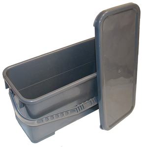 Cubo de microfibra para fregona plana cuadrada de 6 galones, azul y roja, barato, con asa y tapas para limpieza industrial comercial - Product Image 4