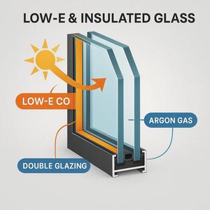 Vidrio de Doble Acristalamiento Aislante Low-E Directo de Fábrica |   IGU de bajo consumo energético para muros cortina y fachadas de edificios - Product Image 2