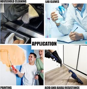 درجة صناعية ثقيلة ، مطلية بالمطاط بالمقاومة الكيميائية ، واقية بأحجام سوداء - Product Image 6