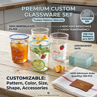 Fruitdiary Sapglas Privélabel Leverancier ODM Watermeloen Dragon Aardbei Sinaasappel Drinkglas Rand Borosilicaat Groothandel