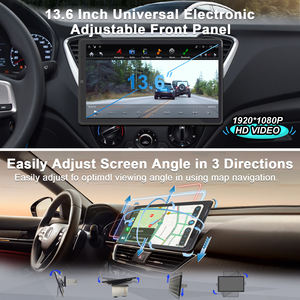 אנדרואיד 13.6 אינץ מסך מגע אוניברסלי carplay רכב בולע רדיו רכב עבור נגן gps ניווט סיבוב שקופיות-למעלה מלפנים - Product Image 4