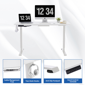 Bán Buôn Điện Động Cơ Kép Thép Không Gỉ Gỗ Máy Tính Để Bàn Nghiên Cứu Làm Việc Ngồi-Đứng Mở rộng Chiều Cao Bảng Bàn Văn Phòng - Product Image 4