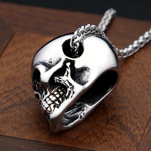 Collier pendentif crâne Yunnique en argent tibétain pour homme, chaîne de fête, bijou de mode, chaîne de pull - Product Image 3
