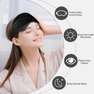 Masque pour les yeux de <span class=keywords><strong>sommeil</strong></span> en soie imitée en gros Portable Travel Relax Eyepatch Lunch Break Eye Cover Night Health Sleeping Shield - Product Image 3