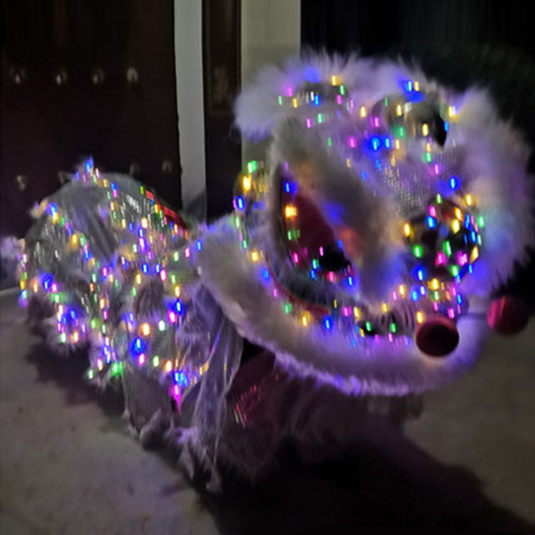 Белое и изысканное мастерство изысканная и нежная Китайская традиционная танцевальная голова льва