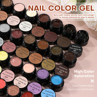 Boîtes d'emballage personnalisées 48 couleurs style français DIY Gel de modelage haute pigmentation effet dégradé végétalien écologique non toxique pour ongles