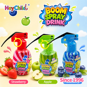 Caramelos al por mayor con etiqueta privada personalizada, nueva bebida líquida en spray con sabor a frutas, caramelos agrios con forma de <span class=keywords><strong>granada</strong></span>, aperitivos para fiestas infantiles, suministro a granel. - Product Image 1