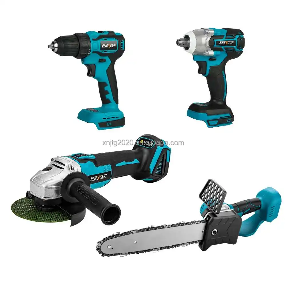 Energup Hot Sell replacement for makita Tool set 4-pc Brushless Cordless Multi Tool Combo Kit Woodworking Garden Hand Tool Sets