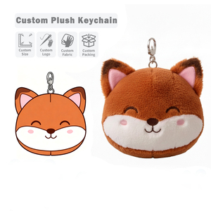 Portachiavi in peluche personalizzato Mini peluche giocattoli di peluche portachiavi Anime orsacchiotto per morbido ciondolo mascotte portachiavi in peluche personalizzato - Product Image 1