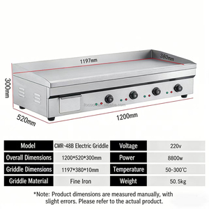 เตาไฟฟ้าแบบตั้งโต๊ะ ราคาโรงงาน แผ่นเรียบเคลือบสารกันติด สำหรับย่างเบอร์เกอร์ <span class=keywords><strong>ไส้กรอก</strong></span> เป็นมิตรกับสิ่งแวดล้อม - Product Image 3