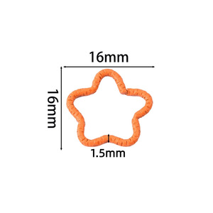 Five-Pointed Star Embossed Ring 16mm Metal Jewelry Finding DIY <b>Accessory</b> - Product Image 1