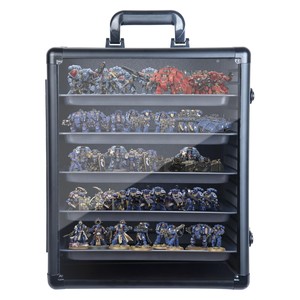 Boîte de rangement pour miniatures, étui de transport pour miniatures, cadre en alliage d'<span class=keywords><strong>aluminium</strong></span> avec serrure - Product Image 1