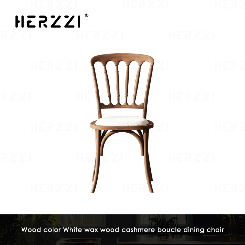 Color madera cera blanca madera cachemir Silla de comedor