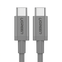 Câble de charge rapide USB-C vers USB-C 5A US264 PD 60W, gaine souple en TPE, longueur 1m pour iPhone