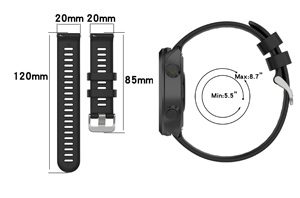 <span class=keywords><strong>Bracelet</strong></span> de <span class=keywords><strong>montre</strong></span> en silicone à dégagement rapide de 20 mm, <span class=keywords><strong>bracelet</strong></span> de remplacement pour <span class=keywords><strong>Garmin</strong></span> Forerunner 55 158 245 645 <span class=keywords><strong>Music</strong></span> <span class=keywords><strong>Vivoactive</strong></span> <span class=keywords><strong>3</strong></span> Approach S40 - Product Image 6