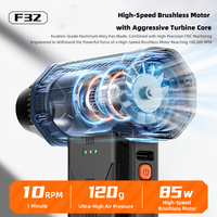 Ventilador de Mano Multifuncional Industrial Jarvis, Potente, Tipo Turbina, Eléctrico, para Limpieza de Escritorio, Sin Escobillas
