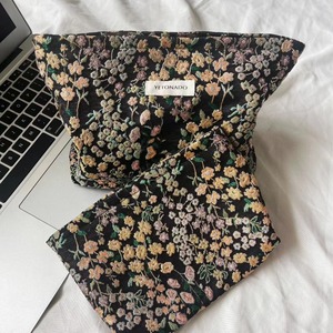 Nouveauté : Trousse de Maquillage Femme en Toile Style <span class=keywords><strong>Audrey</strong></span> <span class=keywords><strong>Hepburn</strong></span> Rétro à Pois, Grande Capacité, Fermeture Éclair, Vintage, Portable pour Sorties - Product Image 3
