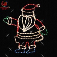 Lámpara LED 2D Animada de Santa Claus de Zhongshan Longshine, Modelo Grande para Decoración de Exteriores