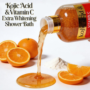 Gel Douche Éclaircissant Naturel aux Herbes, Élimine Vergetures et Taches, Détoxifie et Illumine la Peau, Lavant Corporel à l'Acide Kojique et Vitamine C - Product Image 5