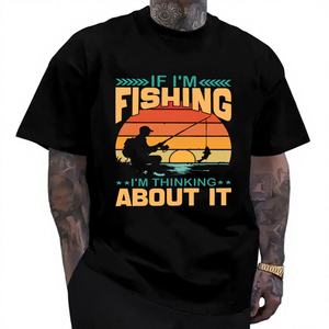 T-shirt unisexe 100% coton drôle avec un motif cool pour homme, cadeau pour père, tenue pour la pêche, haut de base fabriqué aux États-Unis - Product Image 1