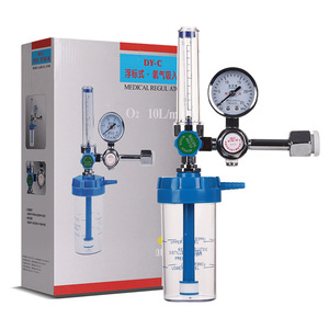 Débitmètre d'oxygène avec manomètre et humidificateur pour usage domestique - Product Image 4