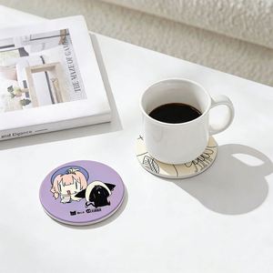 Custom Eco-Friendly Absorbent <b>Ceramic</b> Professional New Unique Artistic Literary Fashionable Design Blank <b>Coasters</b> - Product Image 4