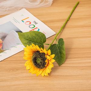 Adorno de Girasol Artificial, Rama Individual, Flor de Seda de Alta Simulación, Decoración para el Hogar, Flor Artificial para Sala de Estar - Product Image 3