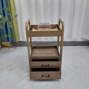 Chariot à outils haut de gamme en bois massif pour salon de beauté, chariot mobile sur pied à plusieurs niveaux, chariot dédié aux salons de beauté - Product Image 6