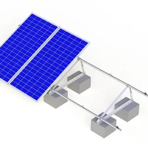 उच्च शक्ति एल्यूमीनियम निर्माण सौर फ्लैट छत छत की बढ़ती प्रणाली सीमेंट पिअर फाउंडेशन पेशेवर आपूर्तिकर्ता