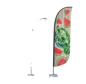 Drapeau de plage personnalisé le plus vendu pour la publicité intérieure et extérieure, impression simple ou double face, drapeaux et bannières promotionnels - Product Image 1