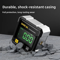 Goniomètre d'Angle Numérique Rechargeable Double Laser Magnétique sur Quatre Côtés avec Cadre en Alliage d'Aluminium