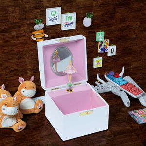 Ever Bright Boîte à musique carrée en bois de 4 pouces personnalisée <span class=keywords><strong>licorne</strong></span> arc-en-ciel Design de haute qualité en gros pour enfants filles - Product Image 3