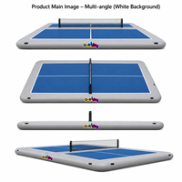 Terrain de pickleball gonflable flottant, île flottante stable pour aire de jeux intérieure et extérieure - Terrain de pickleball gonflable